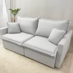 Sofa Positano Em Linho 2 Lugares Retratil E Reclinavel 180cm Innove