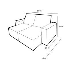 Sofa Positano Em Linho 2 Lugares Retratil E Reclinavel 180cm Innove Medidas