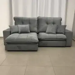 Sofa Premium Em Veludo 4 Lugares Retratil E Reclinavel 230cm Aifos Foto Real