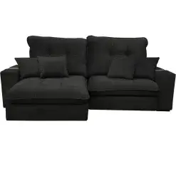 Sofa Premium Em Veludo 4 Lugares Retratil E Reclinavel 230cm Aifos Preto
