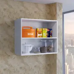 Armario Aereo Cristal 2 Portas Arte Moveis Interno