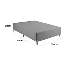 Base Box Tiradentes Casal Em Linho 28x188x138 Colchominas Medidas