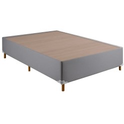 Base Box Tiradentes Casal Em Suede 28x188x138 Colchominas Cinza