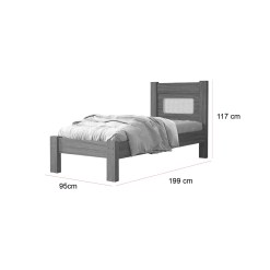 Cama Clara Solteiro Cambel Medidas
