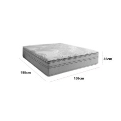 Colchao Dom Queen Com Molas Ensacadas 32x198x158 Bio Flex Medidas