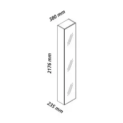 Cristaleira Luminare 1 Porta Com LED E Espelho Gelius Medidas
