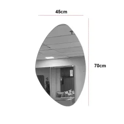 Espelho Paris Organico Decorativo Com LED RJ Decor Medidas
