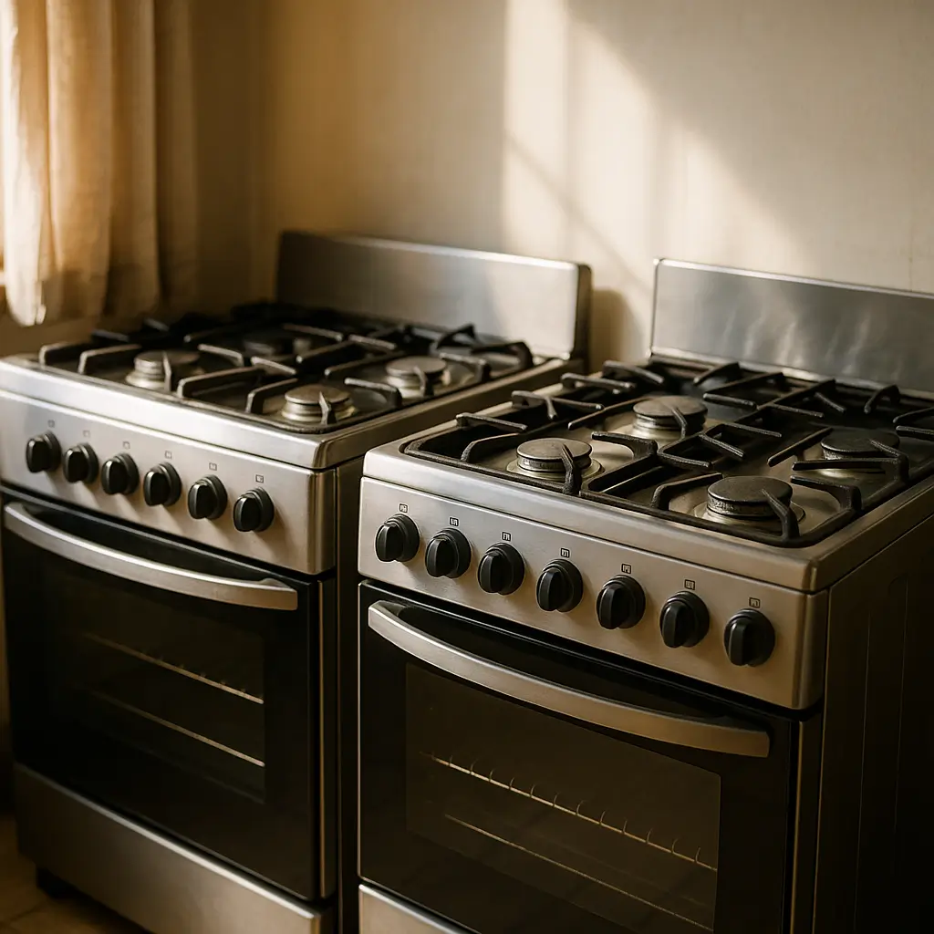 Fogão 4 ou 5 bocas: qual comprar para sua família, dois fogões inox lado a lado