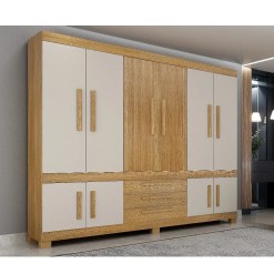 Guarda Roupa Bem Te Vi Casal 10 Portas 3 Gavetas