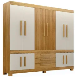 Guarda Roupa Bem Te Vi Casal 10 Portas 3 Gavetas Valdemoveis
