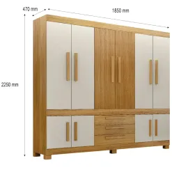 Guarda Roupa Bem Te Vi Casal 10 Portas 3 Gavetas Valdemoveis Medidas