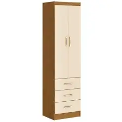 Guarda Roupa Camiseiro Texas Solteiro 2 Portas 3 Gavetas San Marino