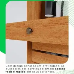 Guarda Roupa Granada Casal 6 Portas 6 Gavetas Ripado Salleto Detalhe Gaveta