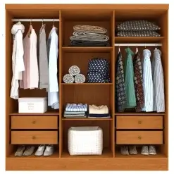 Guarda Roupa Itaperuna Casal Ripado 6 Portas 4 Gavetas Tcil Interno