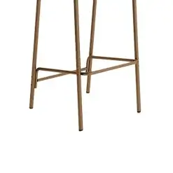 Kit 2 Banquetas 1753 Em Aco Tubular Tecido Linho Carraro Detalhe