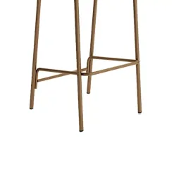 Kit 2 Banquetas 1753 Em Aco Tubular Tecido Linho Carraro Detalhe