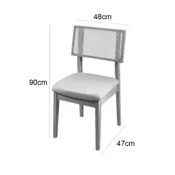 Kit 2 Cadeiras Berlim Valverde Madeira Tecido Linho Medidas