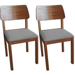 Kit 2 Cadeiras Istambul Madeira Tecido Linho Minas Plac