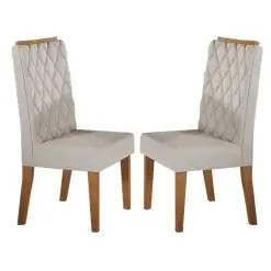 Kit 2 Cadeiras Iza Em Veludo Estofadas Viero