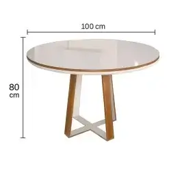 Mesa Atlanta 100x100 Redonda Minas Plac Medidas