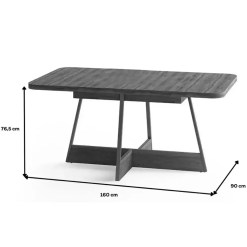Mesa Atria 1592 Retangular 160cm Carraro Medidas