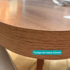 Mesa Atria Redonda 100x100 Carraro Detalhe