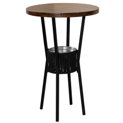 Mesa Bistro Bar Redonda Com Cooler Paonanda