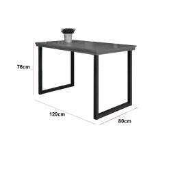 Mesa Italia 120x80cm Tampo Ripado Paonanda Medidas