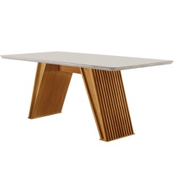 Mesa Olimpo 180x90cm LJ Moveis Cinamomo Off White