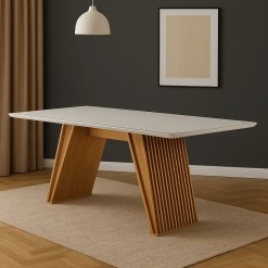Mesa Olimpo 180x90cm LJ Cinamomo Off White