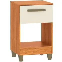 Mesa De Cabeceira Prada 1 Gaveta Fellicci Cinamomo Off White
