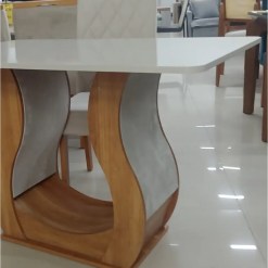 Mesa De Jantar Alpina 120x80cm Com 4 Cadeiras Iza Viero Detalhe