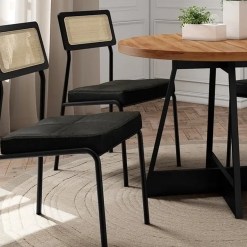 Mesa De Jantar Atria Redonda Com 4 Cadeiras Lux Carraro Detalhe