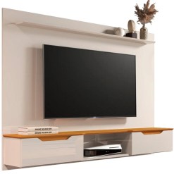 Painel Studio Para TV Ate 65 Polegadas 2 Portas EDN Off White Cedro