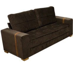 Sofa Belgica 3 Lugares Tecido Veludo 200cm Zarat