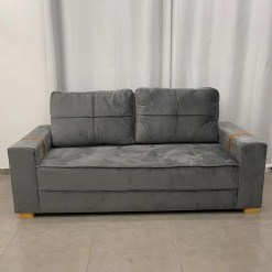 Sofa Belgica 3 Lugares Tecido Veludo 200cm Zarat Foto Real
