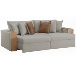Sofa Cama Maiori 4 Lugares Retratil 240cm Tecido Linho Innove Gelo