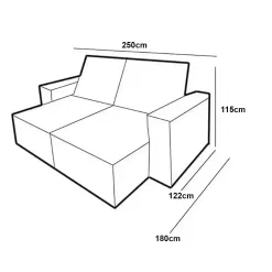 Sofa Milano Com Molas Ensacadas 4 Lugares Retratil E Reclinavel 250cm Tecido Veludo Zarat Medidas
