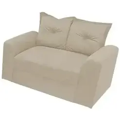 Sofa Porto 2 Lugares Tecido Suede Felipe Estofados Bege