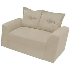 Sofa Porto 2 Lugares Tecido Suede Felipe Estofados Bege