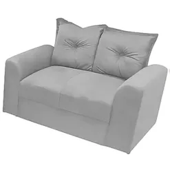 Sofa Porto 2 Lugares Tecido Suede Felipe Estofados Cinza