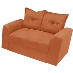 Sofa Porto 2 Lugares Tecido Suede Felipe Estofados Cobre