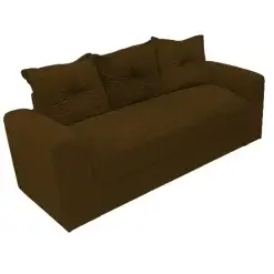 Sofa Porto 3 Lugares Tecido Suede Felipe Estofados Marrom