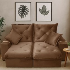 Sofa Prime 3 Lugares Retratil E Reclinavel Tecido Veludo 200cm Fernandes Estofados