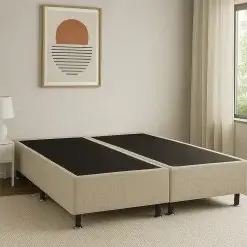 Base Box Bipartida King Em Linho Universal