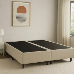Base Box Bipartida King Em Linho Universal