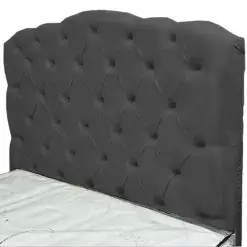 Cabeceira Santa Cruz Casal Em Veludo Web Lar Preto