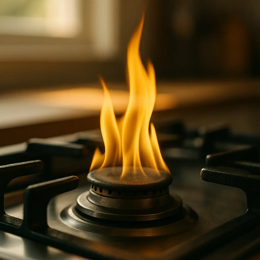 Chama amarela no fogão: causas, riscos e solução em labaredas altas no queimador