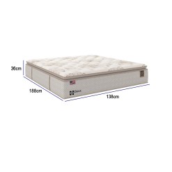 Colchao Doux Casal Molas LFK 36x188x138cm Sealy Medidas