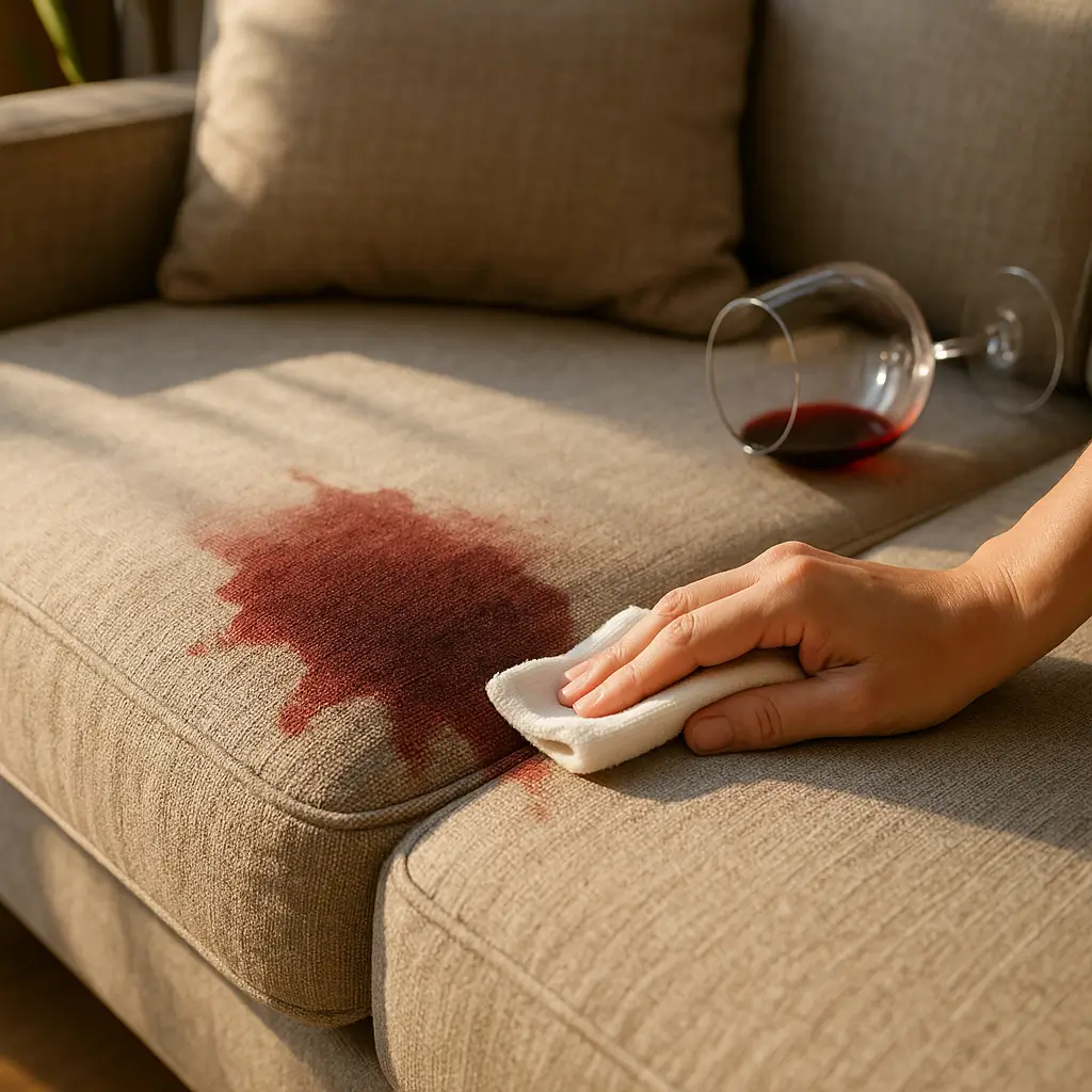 How to Remove Wine Stains from the Sofa